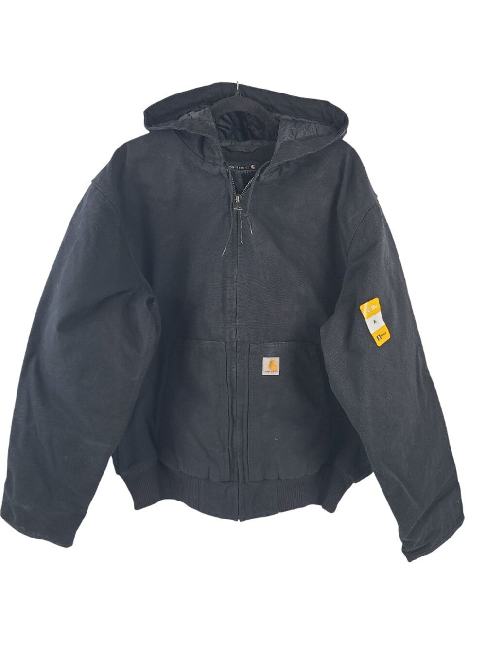 NEW Carhartt Loose Fit Black Hooded Jacket Sz XL Wind Fighter Warmest 3